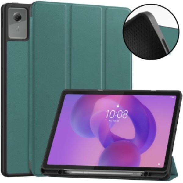 Фото - Чохол для планшета BeCover Flexible TPU Matte BeCover з кріпленням для стілусу for Lenovo Idea Tab Plus 12.1" Dark Green (716147)