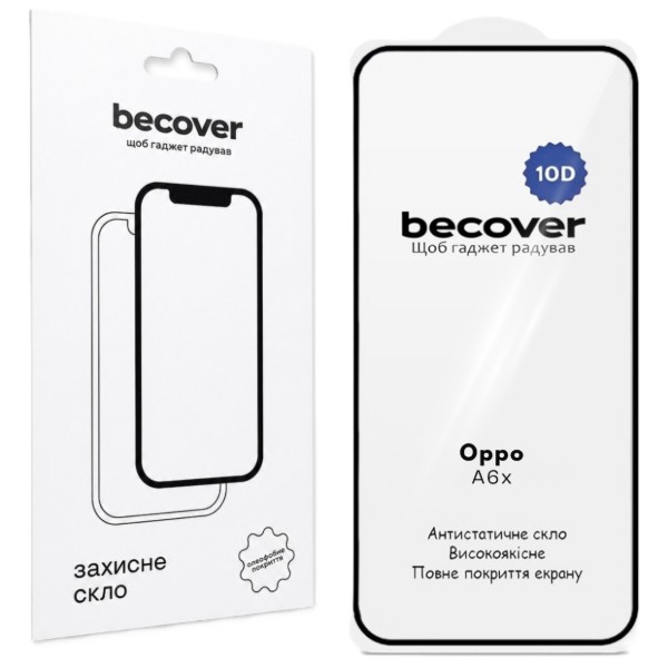 Фото - Захисне скло для смартфону BeCover for Oppo A6x 10D Black (716109) Фото - Захисне скло для смартфону BeCover for Oppo A6x 10D Black (716109)