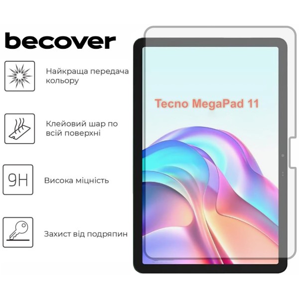 Фото - Захисне скло для планшета BeCover for Tecno Megapad 11 (T1101) 10.95" (713124)