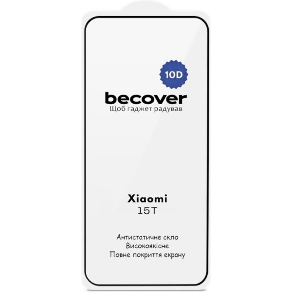 Фото - Захисне скло для смартфону BeCover for Xiaomi 15T 10D Black (715708)