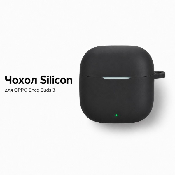 Фото - Чехол для наушников BeCover Silicon for OPPO Enco Buds 3 Black (715908)