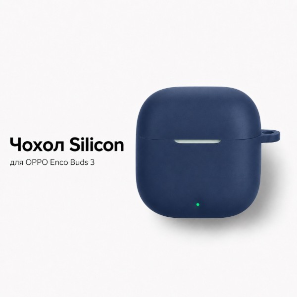 Фото - Чехол для наушников BeCover Silicon for OPPO Enco Buds 3 Deep Blue (715909)