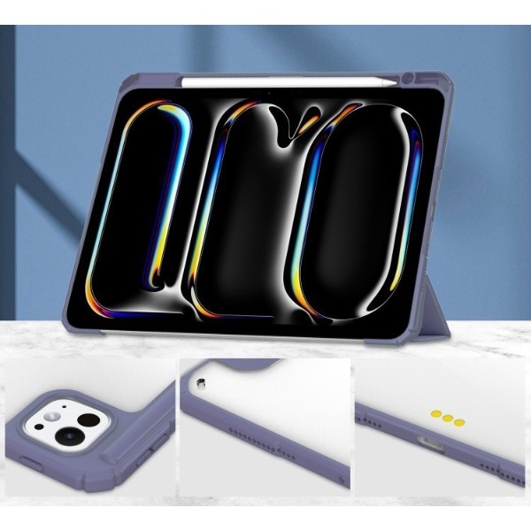 Фото - Чохол для планшета BeCover Soft Edge TPU з кріпленням Apple Pencil for Apple iPad Pro 11" M5 2025 Purple (716001)