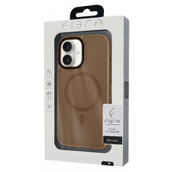 Фото - Чохол для смартфону BeCover FIBRA ArcLine Case with MagSafe for Apple iPhone 17 Brown (715373)