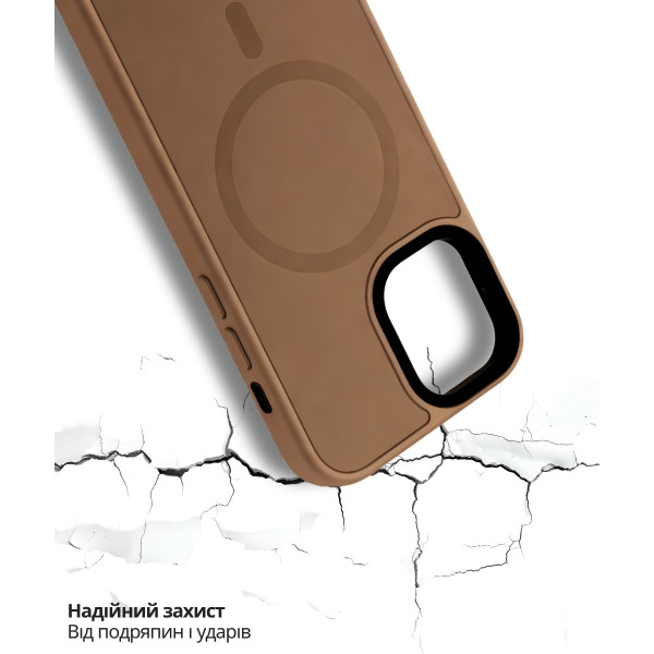 Фото - Чохол для смартфону BeCover FIBRA ArcLine Case with MagSafe for Apple iPhone 17 Brown (715373)