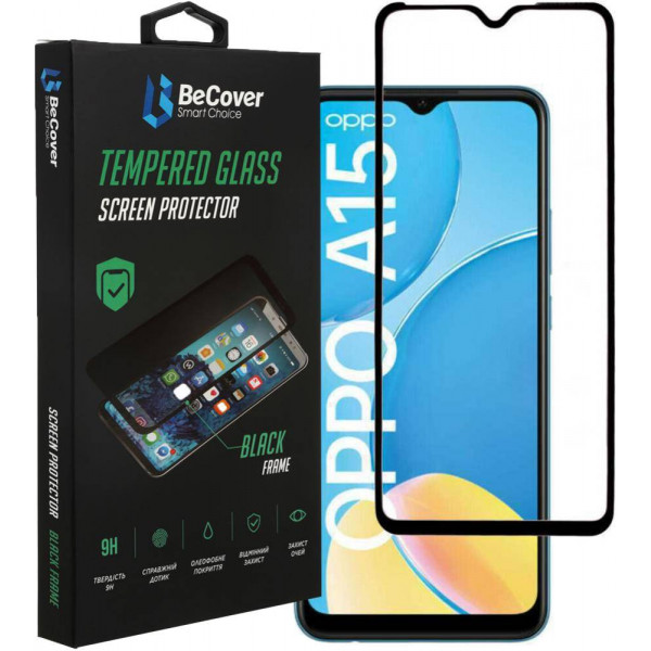 Фото - Захисне скло для смартфону BeCover for Oppo A15/A16/A54s/A55 5G Black (706088)