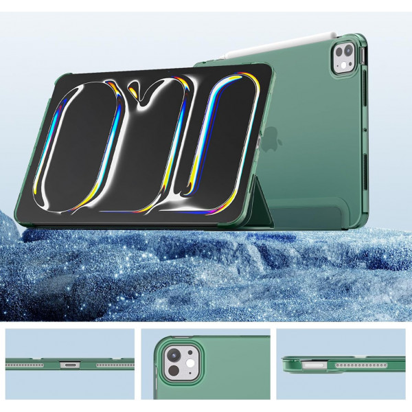 Фото - Чехол для планшета BeCover Tri Fold Hard for Apple iPad Pro 11'' M4 2024 Dark Green (711727)