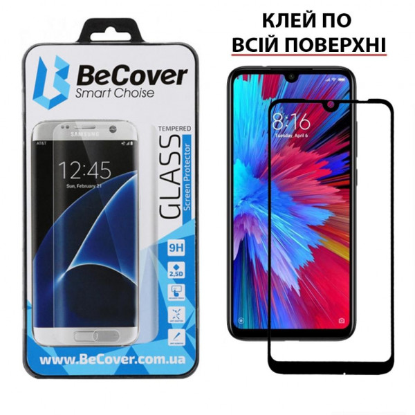 Фото - Захисне скло для смартфону BeCover Xiaomi Redmi 7 Black (703681)