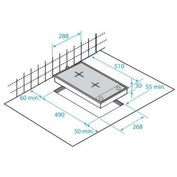 Фото - Варочная панель Domino Beko HDCG32220FX
