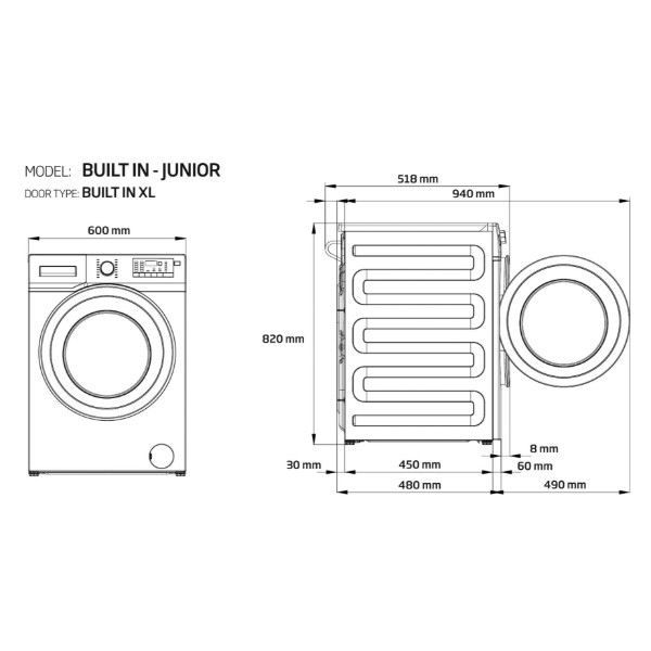 Фото - Уцінка - Пральна машина вбудована Beko WITV8712X0W