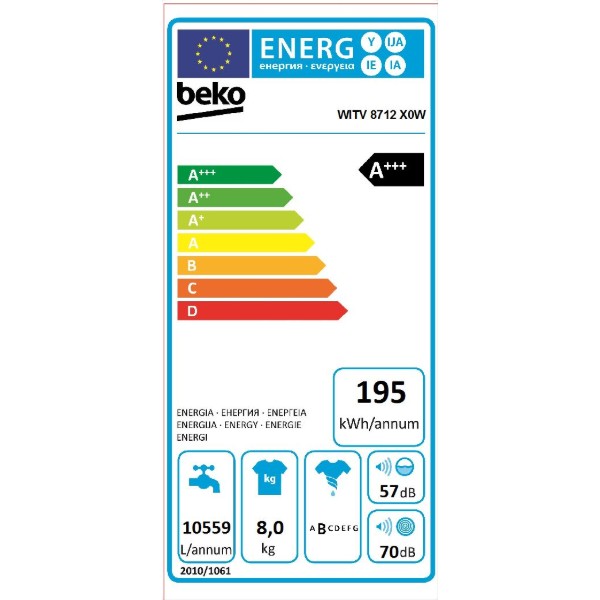 Фото - Уцінка - Пральна машина вбудована Beko WITV8712X0W