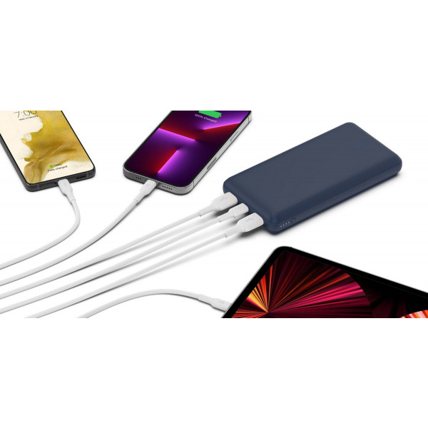 Фото - Батарея мобільна Belkin 20000mAh 15W Dual USB-A USB-C Blue (BPB012BTBL)