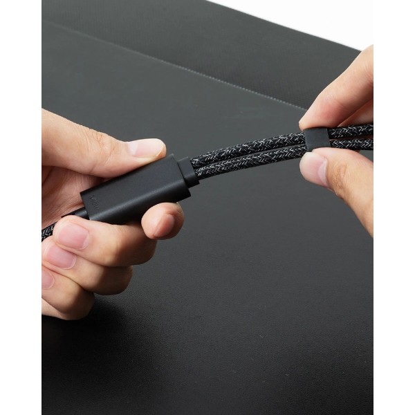 Фото - Перехідник Native Union Belt Cable USB-C to 2 USB-C 140W Cosmos Black 2 м (BELT-C-2C-COS)