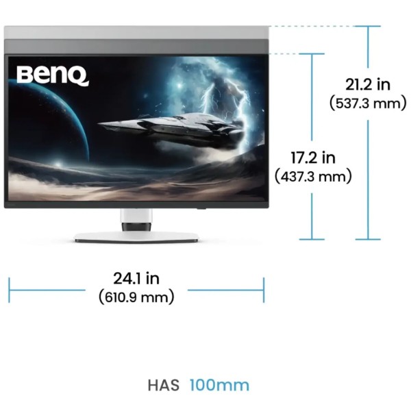 Фото - Монітор ігровий BenQ EX271QZ White (9H.LP3LA.TBE)