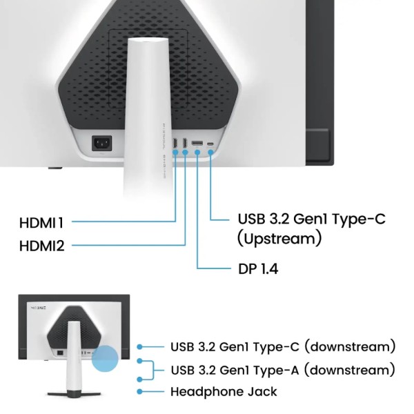 Фото - Монітор ігровий BenQ EX271QZ White (9H.LP3LA.TBE)