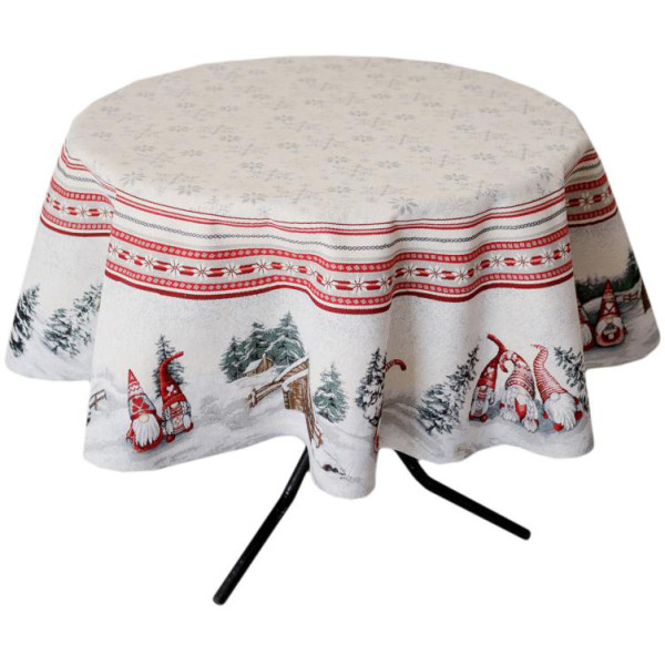 Фото - Скатерть круглая Прованс Snowfall 136 см (041723)