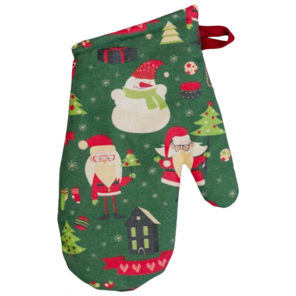 Фото - Набор прихваток Прованс Санта на зеленом 27х18 см (035795)