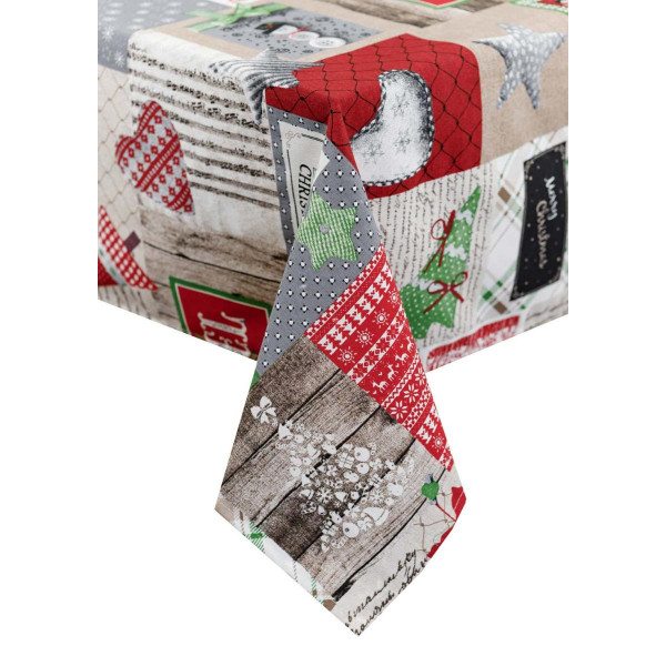 Фото - Скатертина прямокутна Прованс Merry Christmas 220x132 (031469)