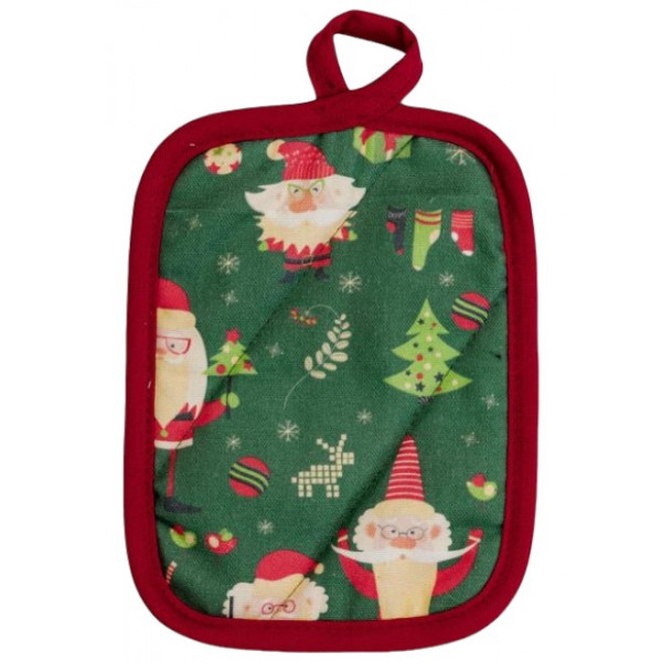 Фото - Набор прихваток Прованс Санта на зеленом 27х18 см (035795)