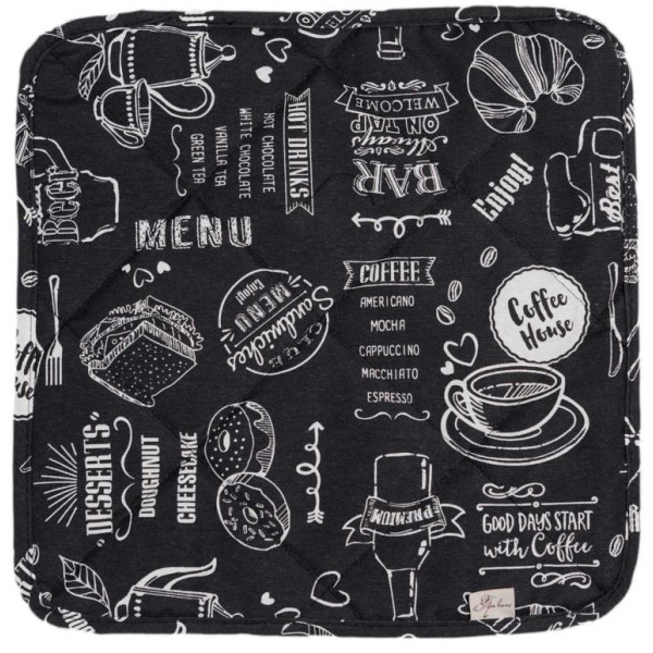 Фото - Чехол для стула Прованс Breakfast black 35х35 см (039633) Фото - Чехол для стула Прованс Breakfast black 35х35 см (039633)
