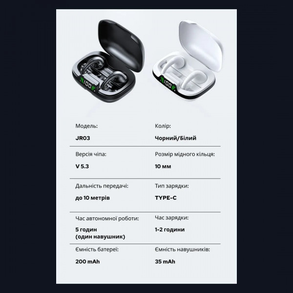 Фото - Навушники вкладиші бездротові TWS INSPIRE JR03 White