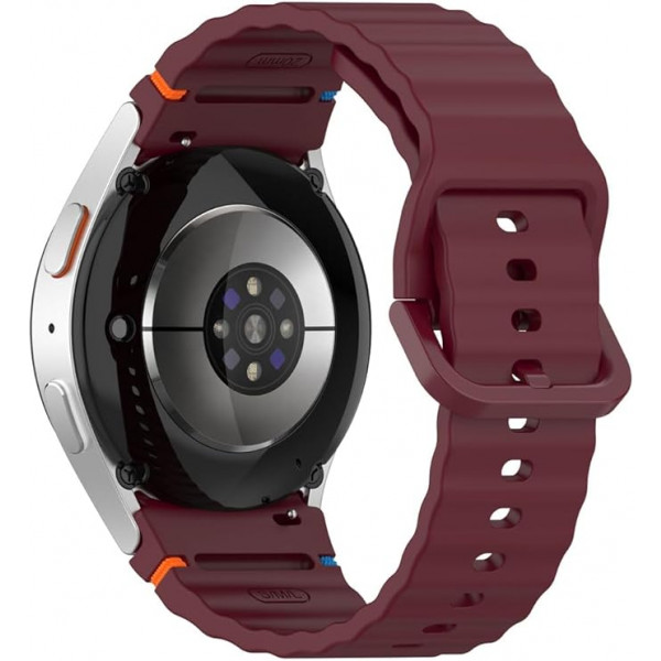 Фото - Ремінець для смарт-годинника BeCover Ribbed Tape for Samsung Galaxy Watch (20mm) 3 41mm/4 40mm-44mm/5 40-44mm/6 40-44mm/7 40-44mm Red Wine (712049)