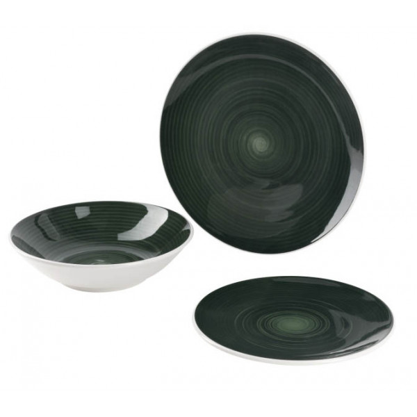 Фото - Столовий сервіз Bergner Excalibur green 12 пр. (BG-10243-GR)