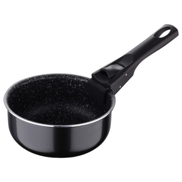 Фото - Набір ковшів зі знімною ручкою Bergner Click & cook black 16/18/20 см (BG-31602-BK)