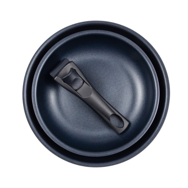 Фото - Набор сковород со съемной ручкой Bergner Click & cook 22 см/26 см (BG-31605-RD)