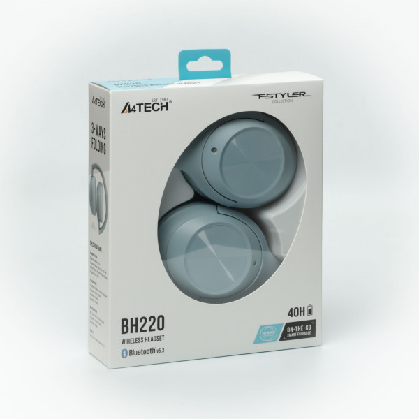Фото - Навушники повнорозмірні бездротові A4tech Fstyler Bluetooth 5.3 Wireless (BH220 Blue)