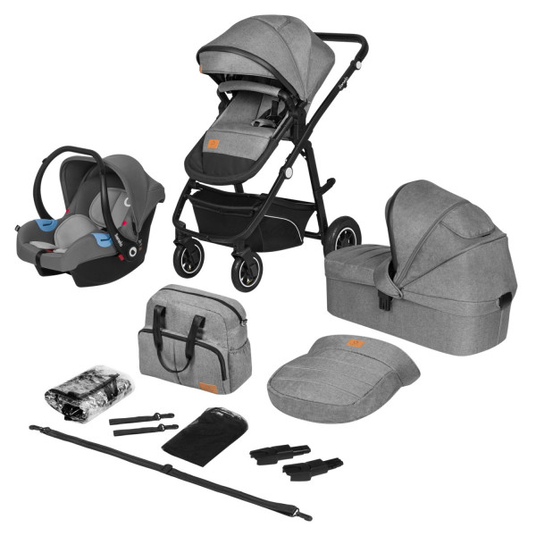 Фото - Коляска універсальна 3 в 1 Lionelo Bianka Grey Stone
