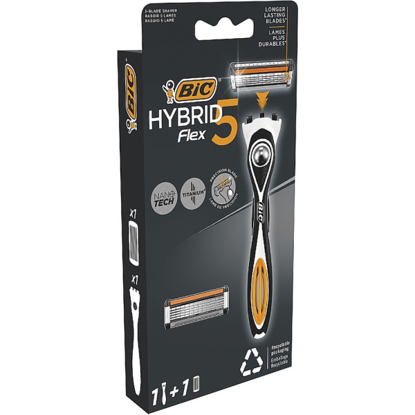 Фото - Станок чоловічий BIC Hybrid 5 Flex система 1 шт. (3086124143950)