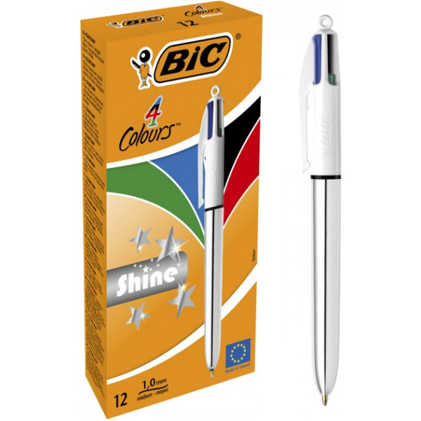 Фото - Ручка BIC 4 Colour Shine Silver (3086123310384)
