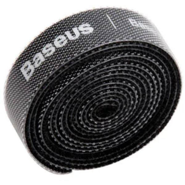 Фото - Органайзер для хранения кабелей Baseus Circle Velcro strap Black (ACMGT-A01)