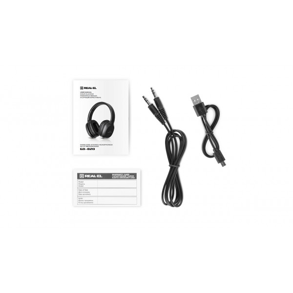 Фото - Навушники повнорозмірні бездротові REAL-EL GD-820 Black