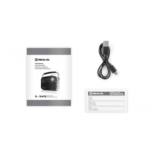 Фото - Радіоприймач REAL-EL X-545 Black