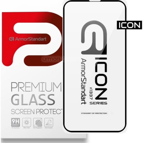 Фото - Защитное стекло для смартфона Armorstandart Icon 3D for Apple iPhone 13 Pro/13/14 Black (ARM60001)