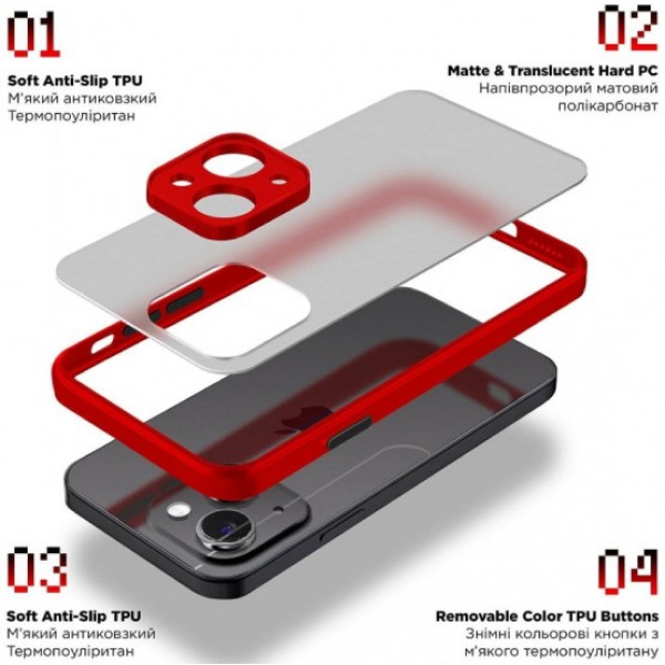 Фото - Чохол для смартфону Armorstandart Frosted Matte for  Xiaomi Redmi 12 4G Red (ARM68553)