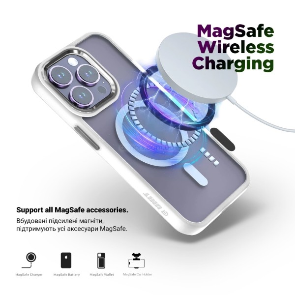 Фото - Уценка - Чехол для смартфона Armorstandart Unit MagSafe for Apple iPhone 14 Matte Clear Silver (ARM70462)