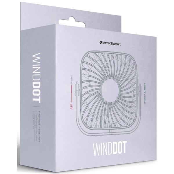 Фото - Вентилятор настільний Armorstandart WindDot AF1 USB-A White (ARM85146)