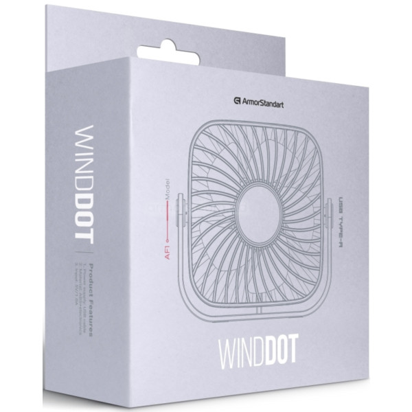 Фото - Вентилятор настільний Armorstandart WindDot AF1 USB-A Dark Blue (ARM85147)