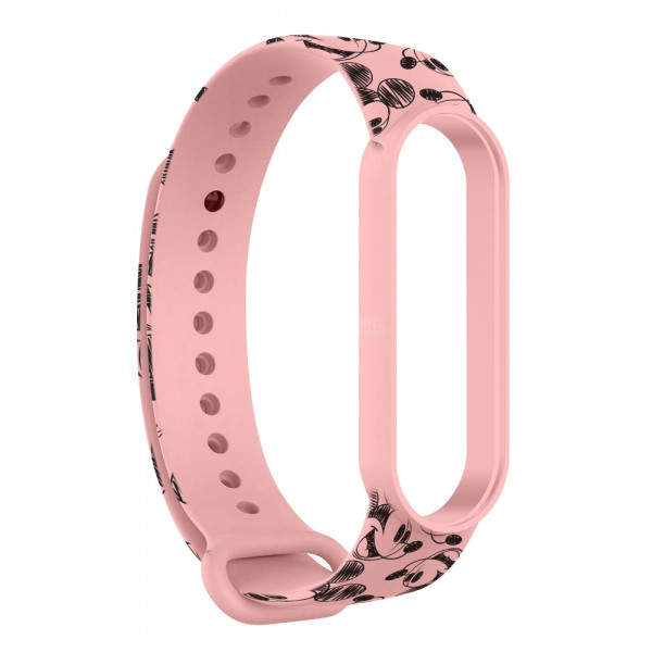 Фото - Ремінець для фітнес-браслету Armorstandart Cartoon for Xiaomi Mi Band 7/6/5 Mickey Pink (ARM59255)