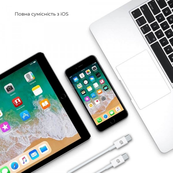Фото - Кабель Armorstandart ABMM093 USB-C to USB-C Cable 1m White (ARM63471)