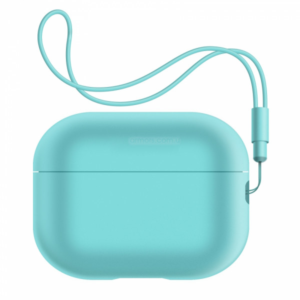 Фото - Чохол для навушників Armorstandart Silicone Case with straps for Apple Airpods Pro 2 Mint (ARM68615)