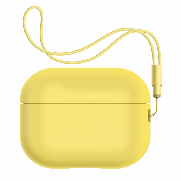 Фото - Чохол для навушників Armorstandart Silicone Case with straps for Apple Airpods Pro 2 Yellow (ARM68619)