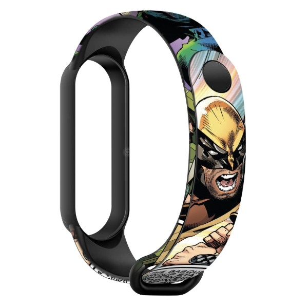 Фото - Ремешок для фитнес-браслета Armorstandart Superhero for Xiaomi Mi Band 7/6/5 Wolverine comix Black (ARM59265) Фото - Ремешок для фитнес-браслета Armorstandart Superhero for Xiaomi Mi Band 7/6/5 Wolverine comix Black (ARM59265)