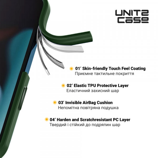 Фото - Чохол для смартфону Armorstandart UNIT2 for Apple iPhone 15 Plus Green (ARM69975)