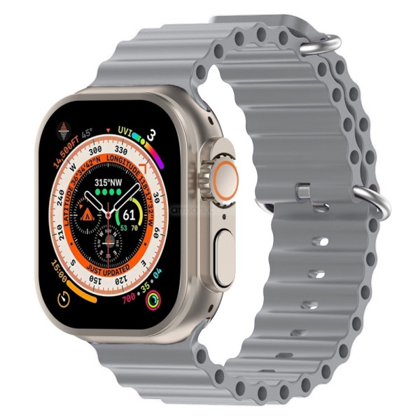 Фото - Ремінець для смарт-годинника Armorstandart Ocean Band for Apple Watch 49/46/45/44/42 (Series 1-3) Cloudy Grey (ARM85141)