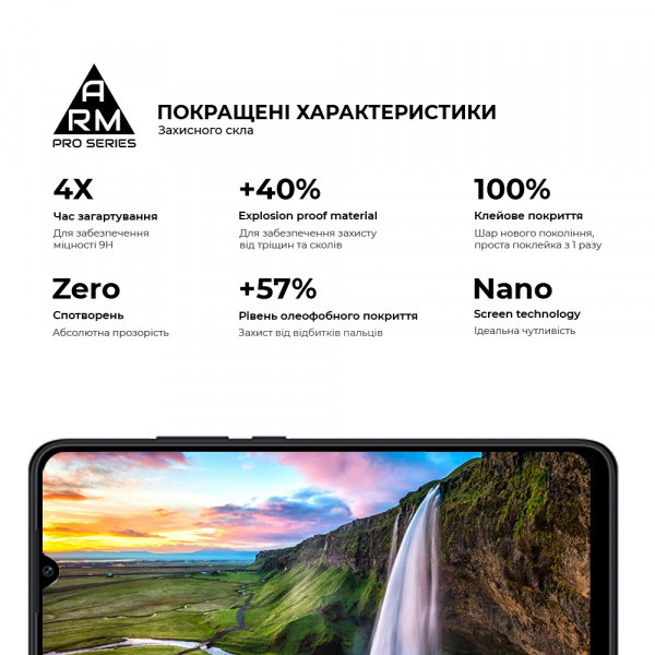 Фото - Захисне скло для смартфону Armorstandart Pro for Xiaomi Poco C40 Black (ARM62124)