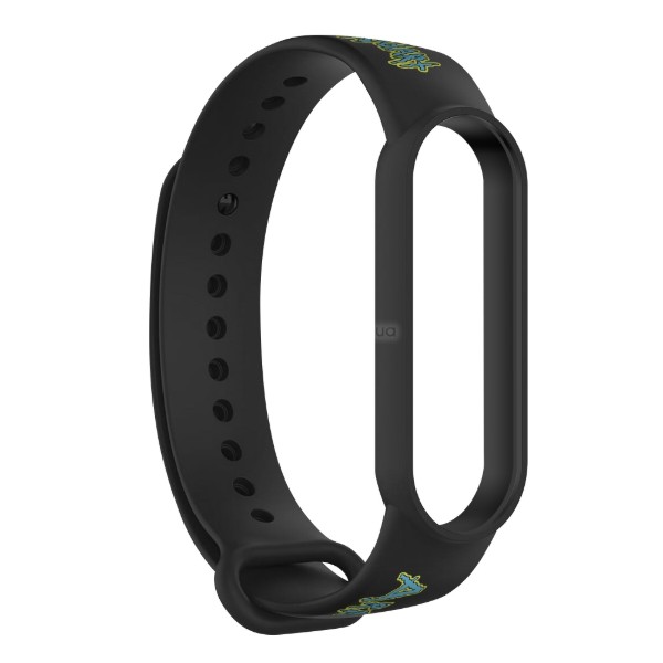Фото - Ремешок для фитнес-браслета Armorstandart RM for Xiaomi Mi Band 7/6/5 Inscription Black (ARM59271)